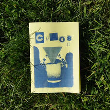 Chaos 2, couverture du zine posé sur l'herbe